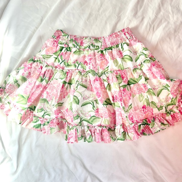 Hill House Paz Skirt Pink Hydrangeas size M NWT - Picture 3 of 6